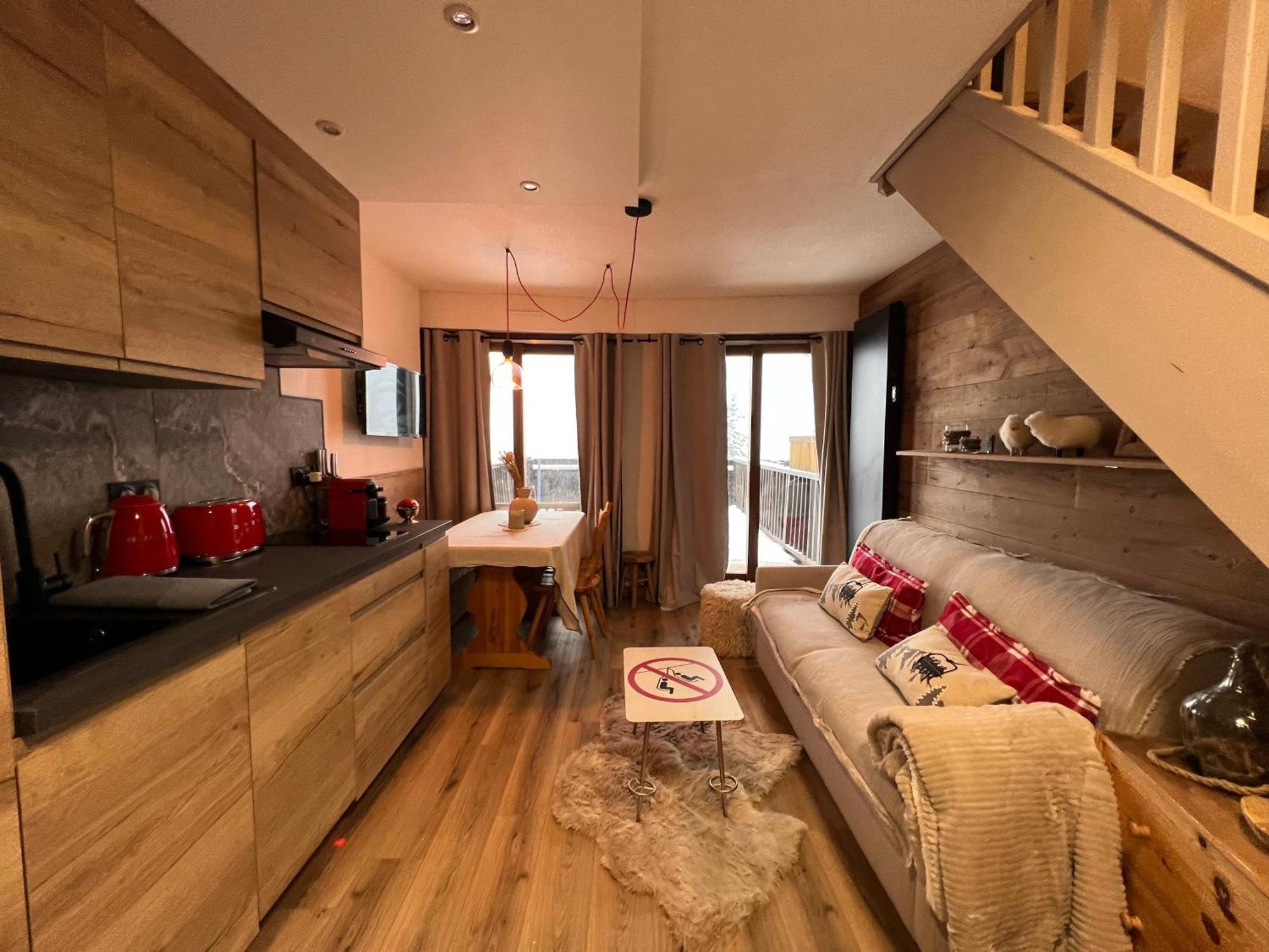 Les Tanieres De Montgenevre - La Marmotte - Duplex 4 P Entierement Renove Avec Vue Magnifiqueアパートメント エクステリア 写真